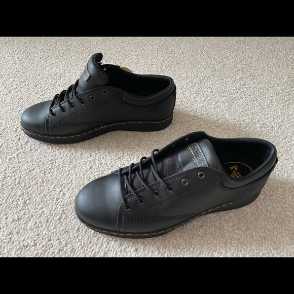 Dr. Martens Other - Dr Martens Gibson Work Safety Black Leather Air Sole Steel Toe Cap Mens Shoes 14